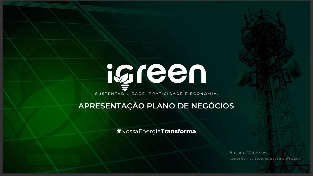 Página 1 da apresentação iGreen