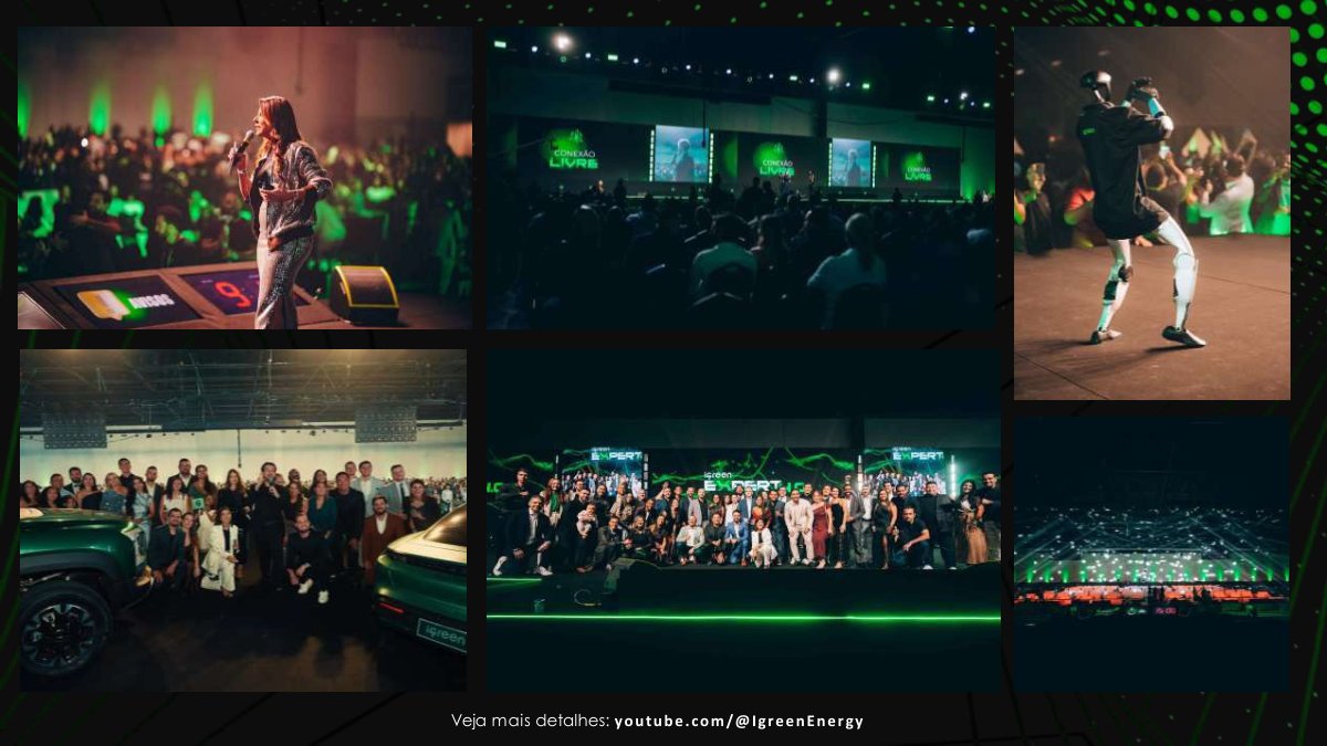 Imagens de encontros e convenções da apresentação iGreen